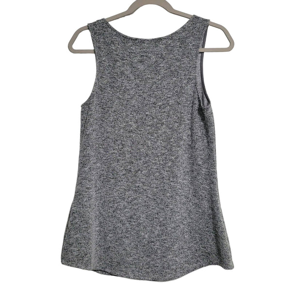 White House Black Market Gray Sleeveless Tank Top Scoop Neck Size Medium