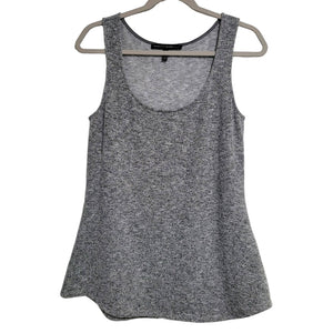 White House Black Market Gray Sleeveless Tank Top Scoop Neck Size Medium