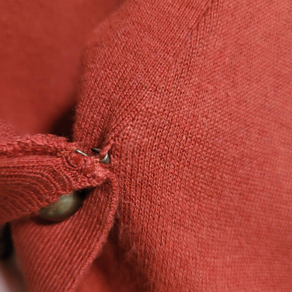 Moth Burnt Orange Button Up Long Sleeve Cardigan Pockets Size Small
