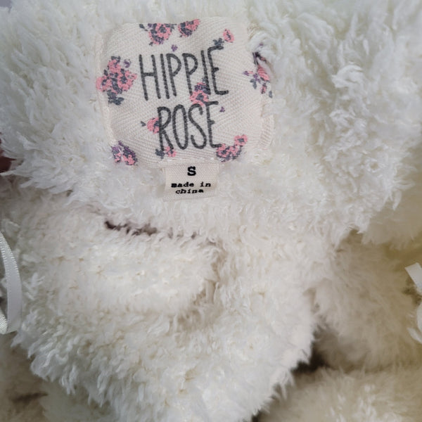 Hippie Rose Cream Twist Back Long Sleeve V-Neck Soft Sweater Size Small