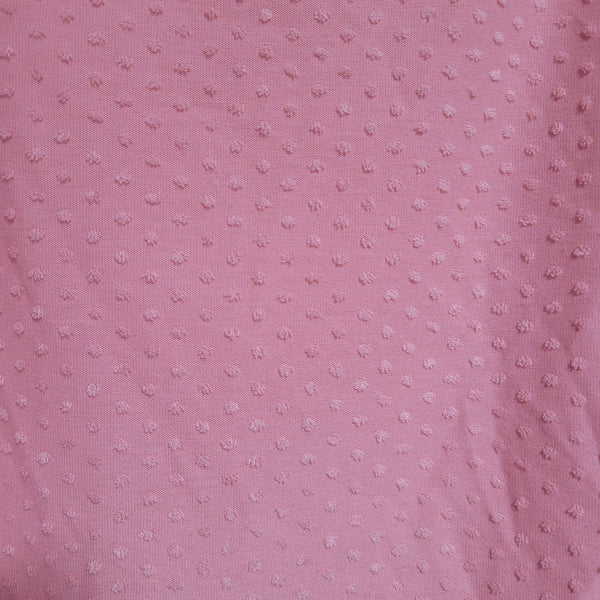 Lauren Conrad Pink Square Neck Swiss Dots Blouse Puff Short Sleeve Size XL