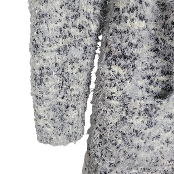 Retrology Pink Cream Gray Black Long Sleeve Open Cardigan Pockets Small