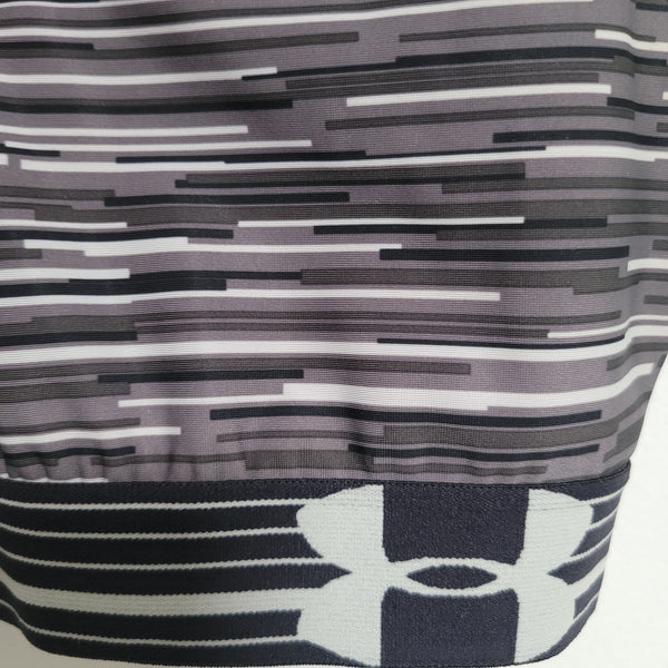 Under Armour Black White Gray Racerback Sports Bra Size XS