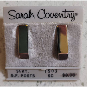 Vintage Sarah Coventry Silver Bar Post Earrings