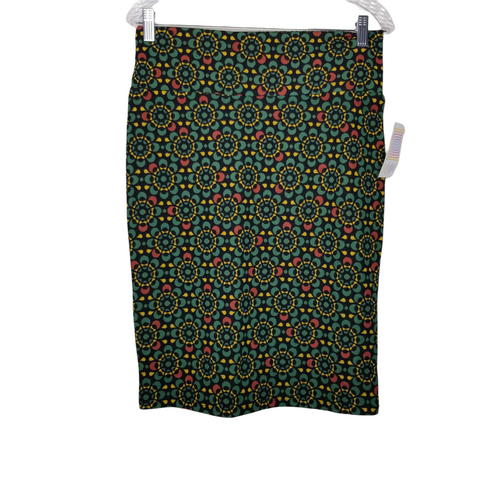 LuLaRoe NWT Cassie Multicolored Patterned Knee Length Pencil Skirt Small