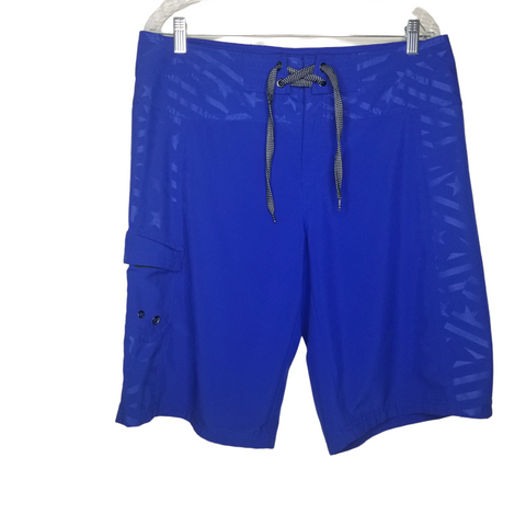 Joe Boxer Men's Swim Trunks Blue Stars Strips Size 34