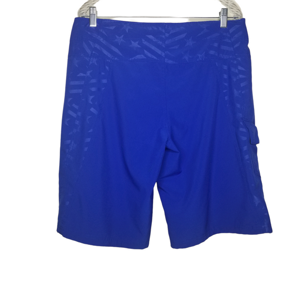 Joe Boxer Men's Swim Trunks Blue Stars Strips Size 34