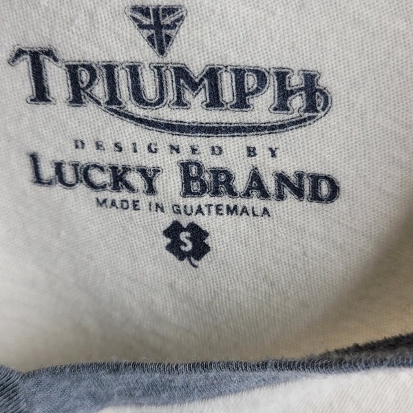 Triumph by Lucky Brand Cream Baseball Tee 3/4 Sleeve Triumph 13 Size Small
