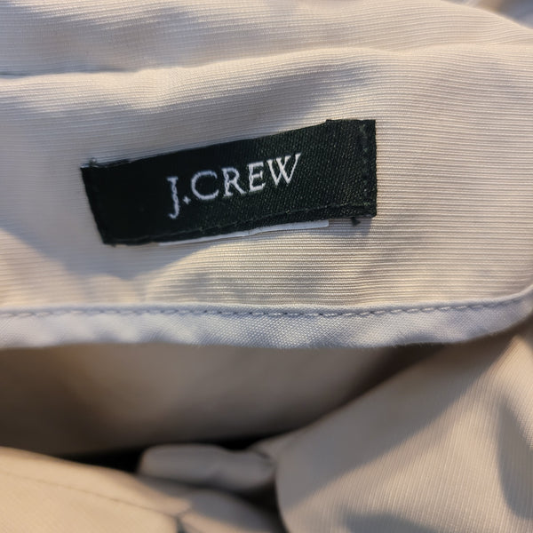 J. Crew Khaki Tan Peter Pan Collar Button Up Pleated Blazer Jacket Pockets