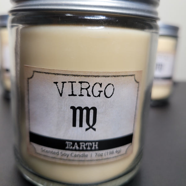 Zodiac Virgo Earth Vanilla 7 oz Set of 3 Scented Soy Candles Bundle