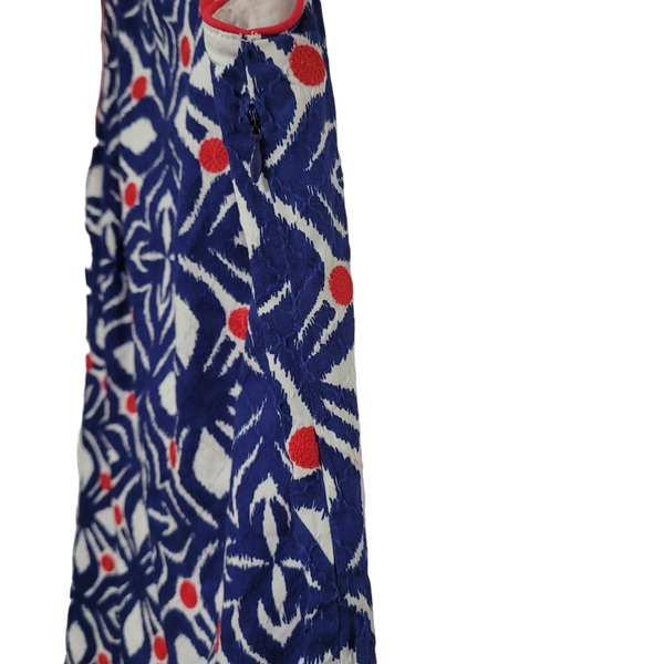 Vineyard Vines Red White Blue Patterned Sleeveless Knee Length Dress Size 6