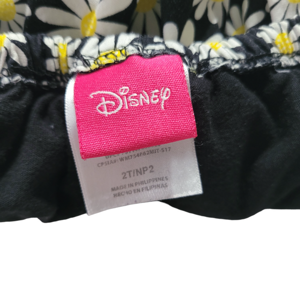 Disney Girl's Black Daisy Tulle Trim Skort Size 2T