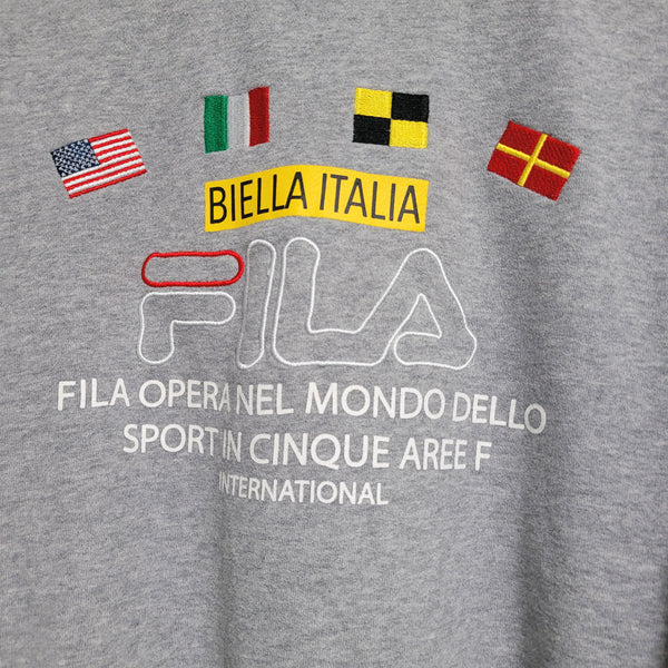 FILA BIELLA ITALIA Unisex Gray Crew Neck Sweatshirt Size XS