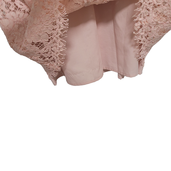 LOFT Ann Taylor Pink Lace Cami Slip Short Sleeve Dress Size 6