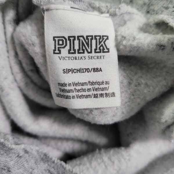 PINK Victoria's Secret Gray Cropped Sweatshirt Ladder Back Size Small