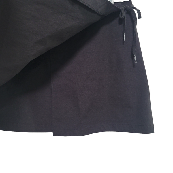 Athleta Black Wrap Skirt Tie Pockets Size Medium