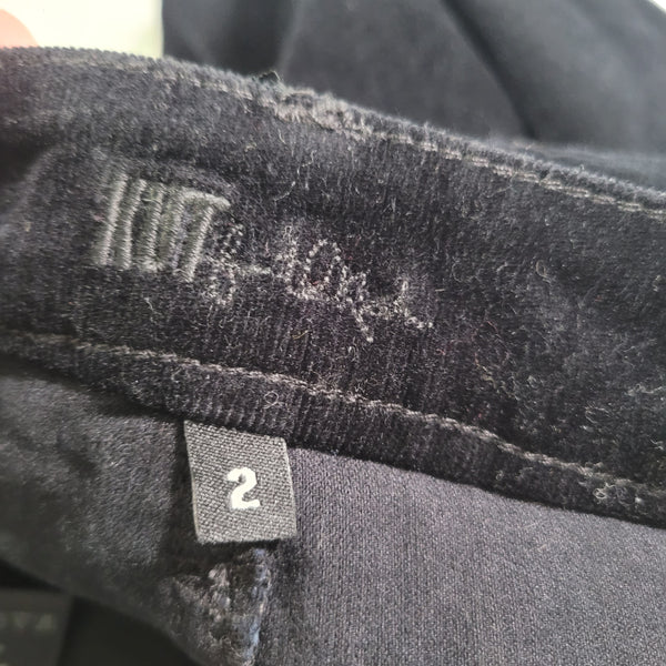 KUT from the Kloth Black Dianna Skinny Corduroy Jeans Pockets Belt Loops Size 2