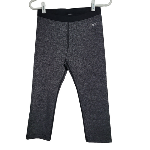 Lorna Jane Heathered Gray Power Support Crop Leggings Mid Rise