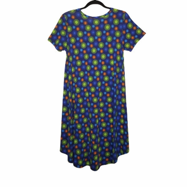 LuLaRoe Women's Multicolored Starburst Short Sleeve Dress Size Small