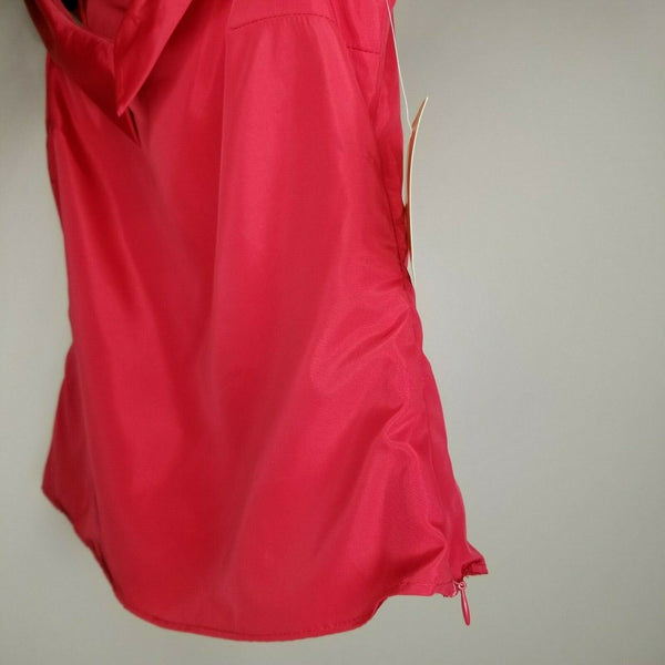 NWT Zara Basic Collection Red Blouse Sleeveless V-Neck/Back Left Side Zipper Small