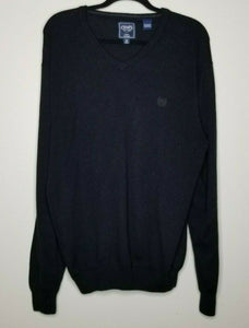 Chaps Black Cashmere V-Neck Long Sleeve Sweater Size Medium