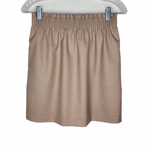 J. Crew Tan Skirt Elastic Waist 2 Pockets Size 2