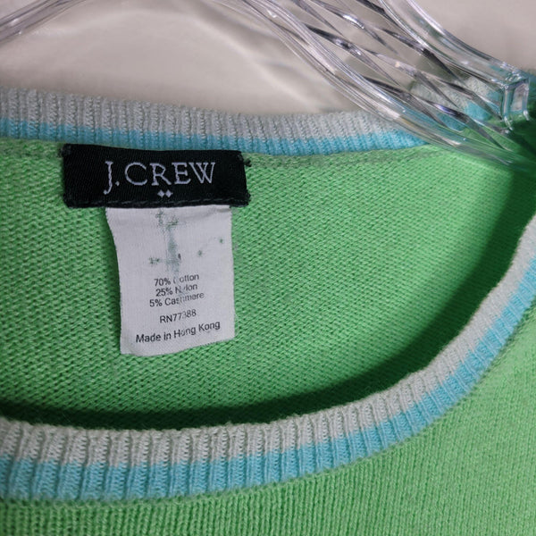 J. Crew Green 3/4 Sleeve Buttons Left Shoulder Size Large