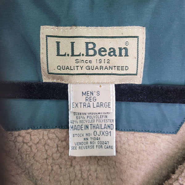 L.L. Bean Men's Polartec Gore Tex Green Tan Coat Size Extra Large