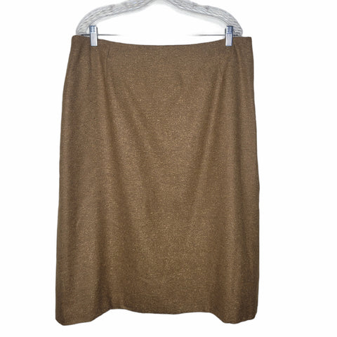 Givenchy NWT Women's Gold Glitter Skirt 18 W