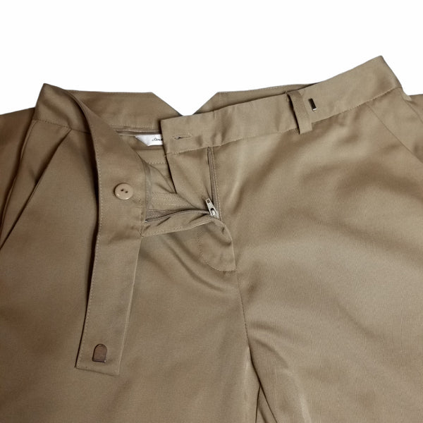 Talbots Petites Stretch Tan Zip Up with Clasp Dress Pants Size 4P