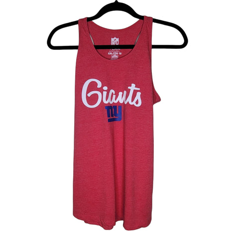 NFL Team Apparel NY GIANTS Girls Juniors Red Tank Top Size XXL