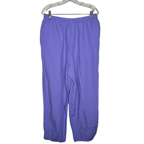 Eileen Fisher 2 Piece Purple Top Pants Irish Linen Size 1X