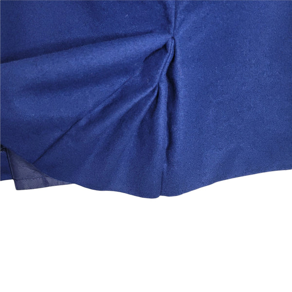 Vintage Pendleton Blue Wool Skirt Pockets Left Side Button Closure