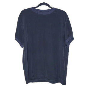 Ann Tijan for Kenar Vintage Women's Black Short Sleeve Silk T-Shirt Size Large