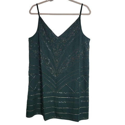 NWT FP Intimately Emerald Combo Make A Move Mini Slip Dress Size XS