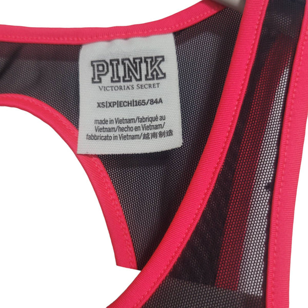 PINK Victoria's Secret Pink Black Mesh Racerback Open Back Size XS