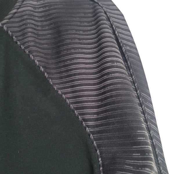 Under Armour Black Gray Stripe Full Zip Up Jacket Pockets