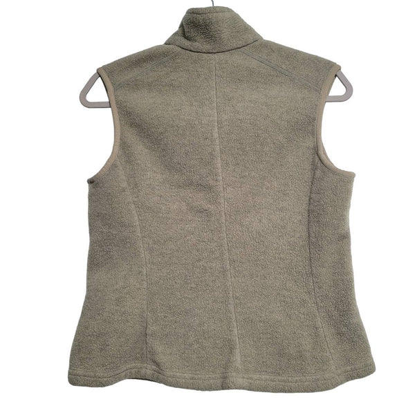Patagonia Women's Synchilla Light Brown Full Zip Vest Pockets Size Medium