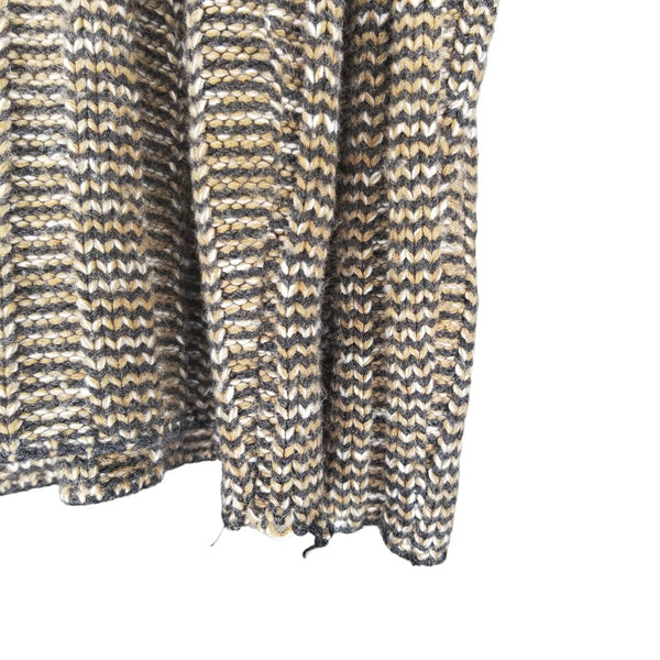 Vintage Mogul Men's Tan Knit V-Neck Long Sleeve Sweater Size XL