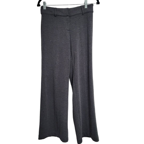 J. Jill Gray Herringbone Faux Pocket Wide Leg Slacks Dress Pants 2P
