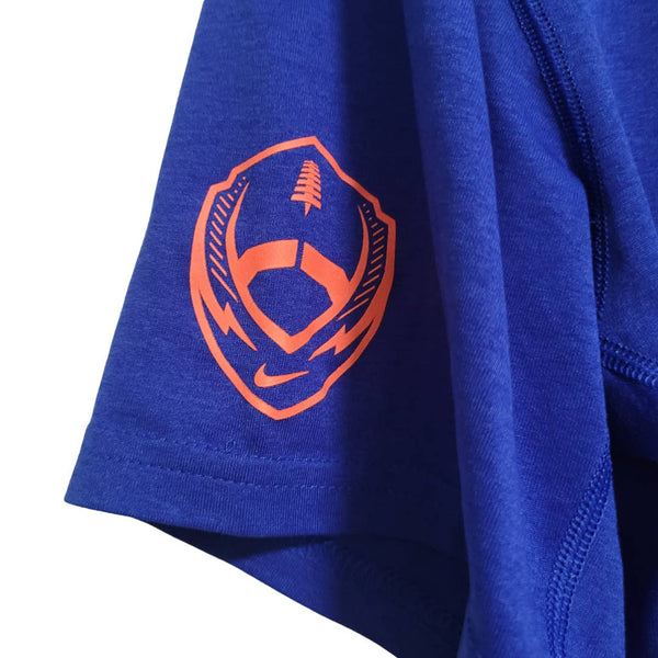 Nike Dri Fit Men's Blue X-Rayed Hands Football Short Sleeve T-Shirt Size Small