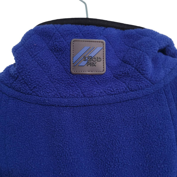 IZOD Perform Men's Blue Quarter Zip Fleece Pullover Size Small