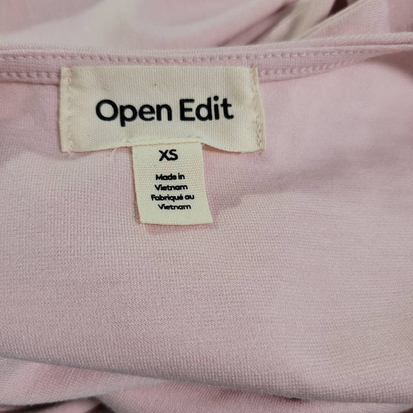 NWT Open Edit Pink Lotus Sleeveless Scoop Neck Midi Dress Size XS