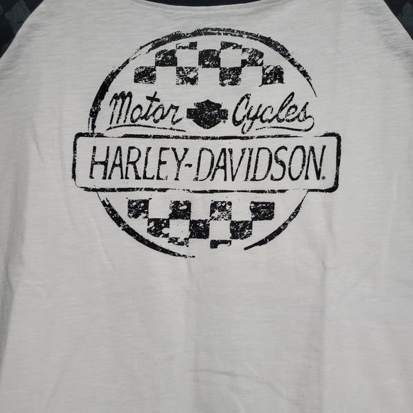 NWT Harley Davidson Women's White Black Gray Short Sleeve Size Medium