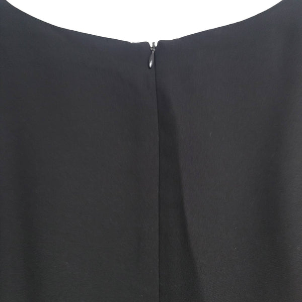 Talbots Petites Black Sleeveless Knee Length Zip Up Back Dress Size 4