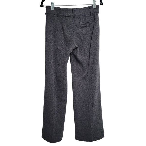 J. Jill Gray Herringbone Faux Pocket Wide Leg Slacks Dress Pants 2P