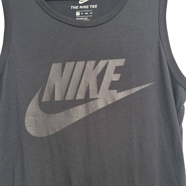 Nike The Nike Tee Black Swoosh Athletic Cut Tri Blend Tank Size XS