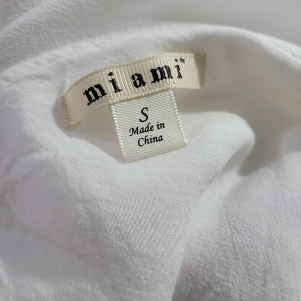Miami White Floral Dress Sleeveless Tie Spaghetti Strap Mini Dress Size Small